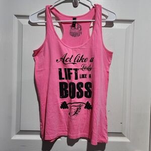 District Bright Pink Graphic Tank